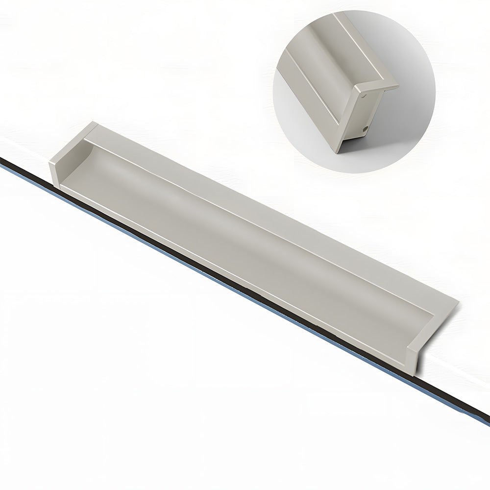 Concealed Recessed Edge Pulls for Cabinets and Drawers