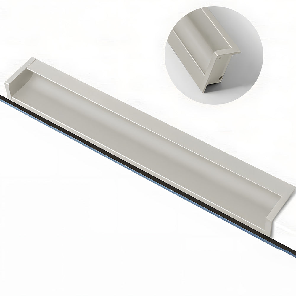 Concealed Recessed Edge Pulls for Cabinets and Drawers