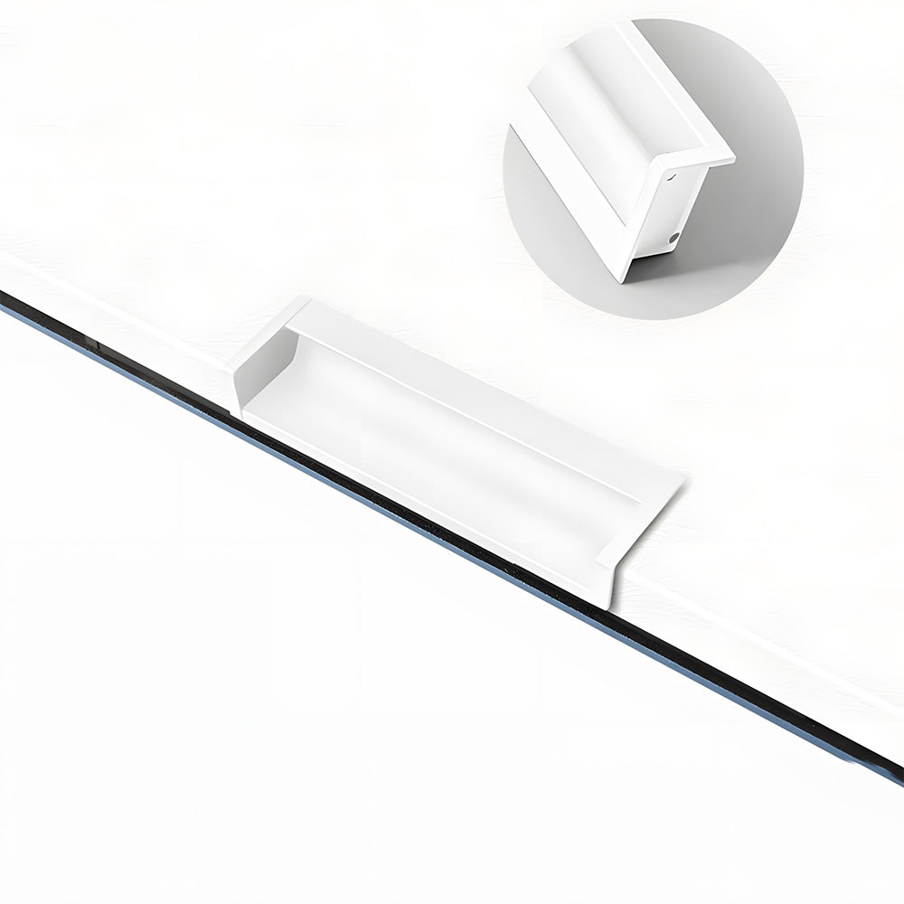 Concealed Recessed Edge Pulls for Cabinets and Drawers