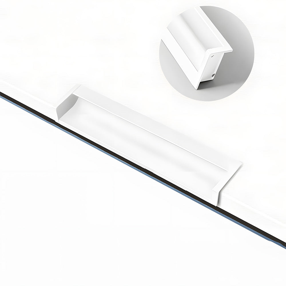 Concealed Recessed Edge Pulls for Cabinets and Drawers