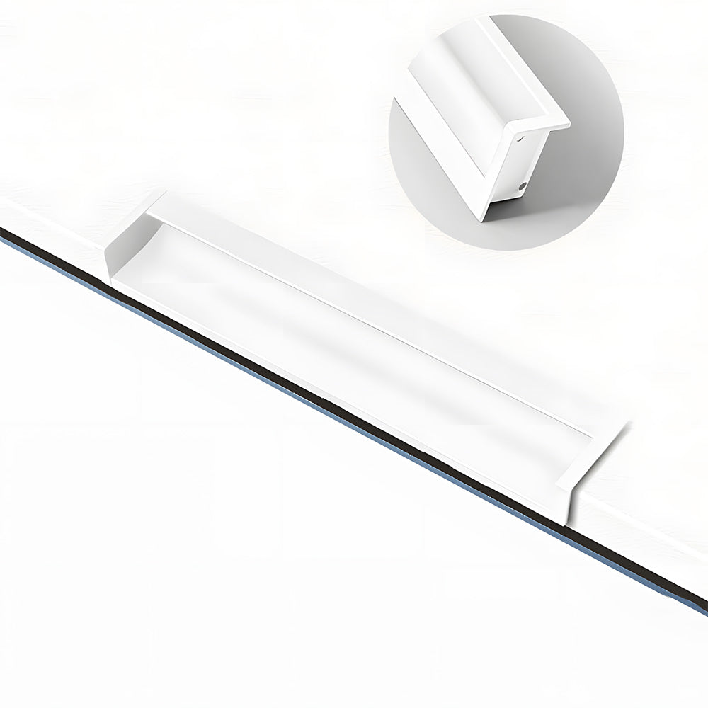 Concealed Recessed Edge Pulls for Cabinets and Drawers