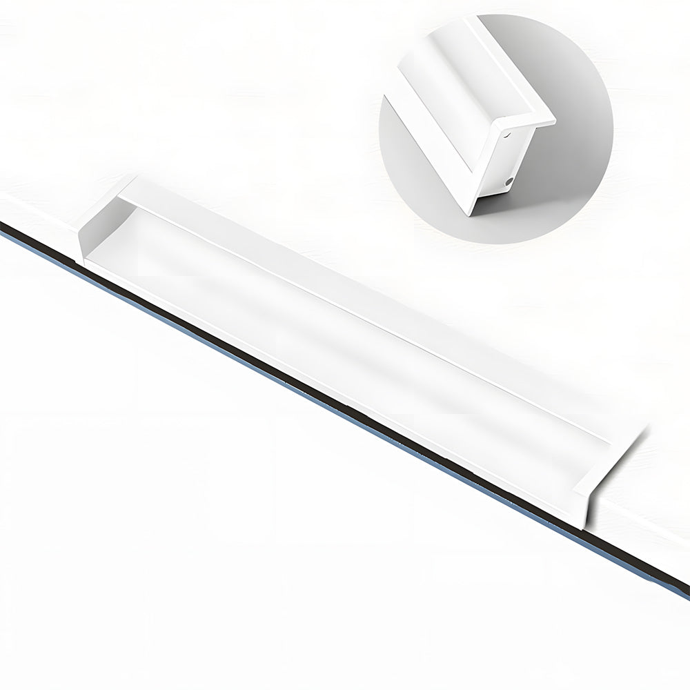 Concealed Recessed Edge Pulls for Cabinets and Drawers