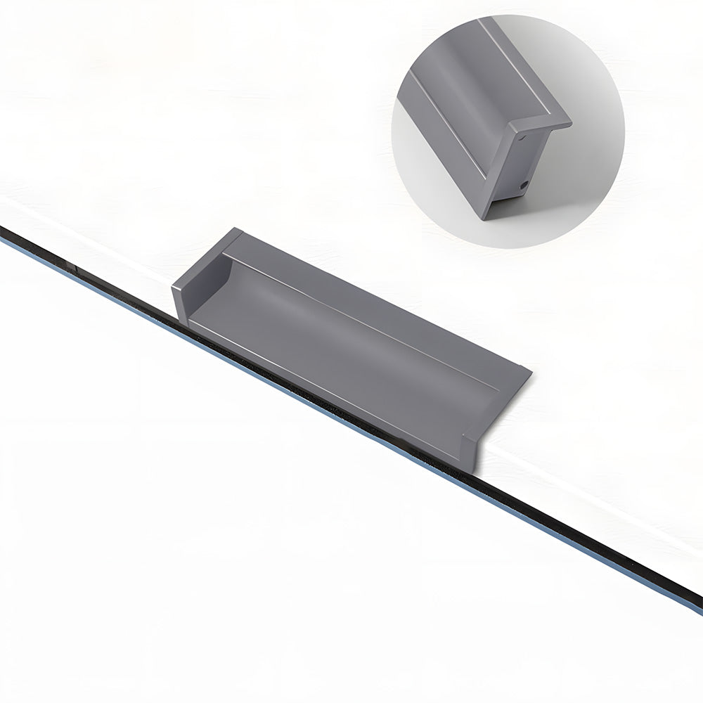 Concealed Recessed Edge Pulls for Cabinets and Drawers