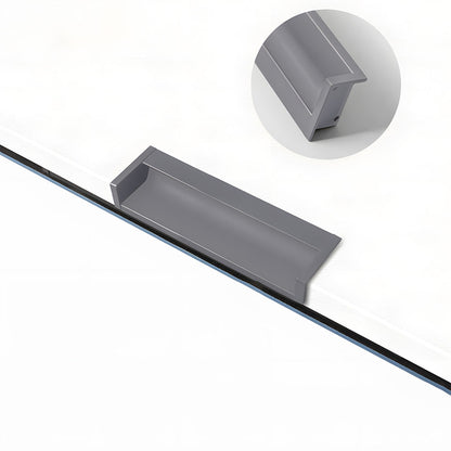 Concealed Recessed Edge Pulls for Cabinets and Drawers