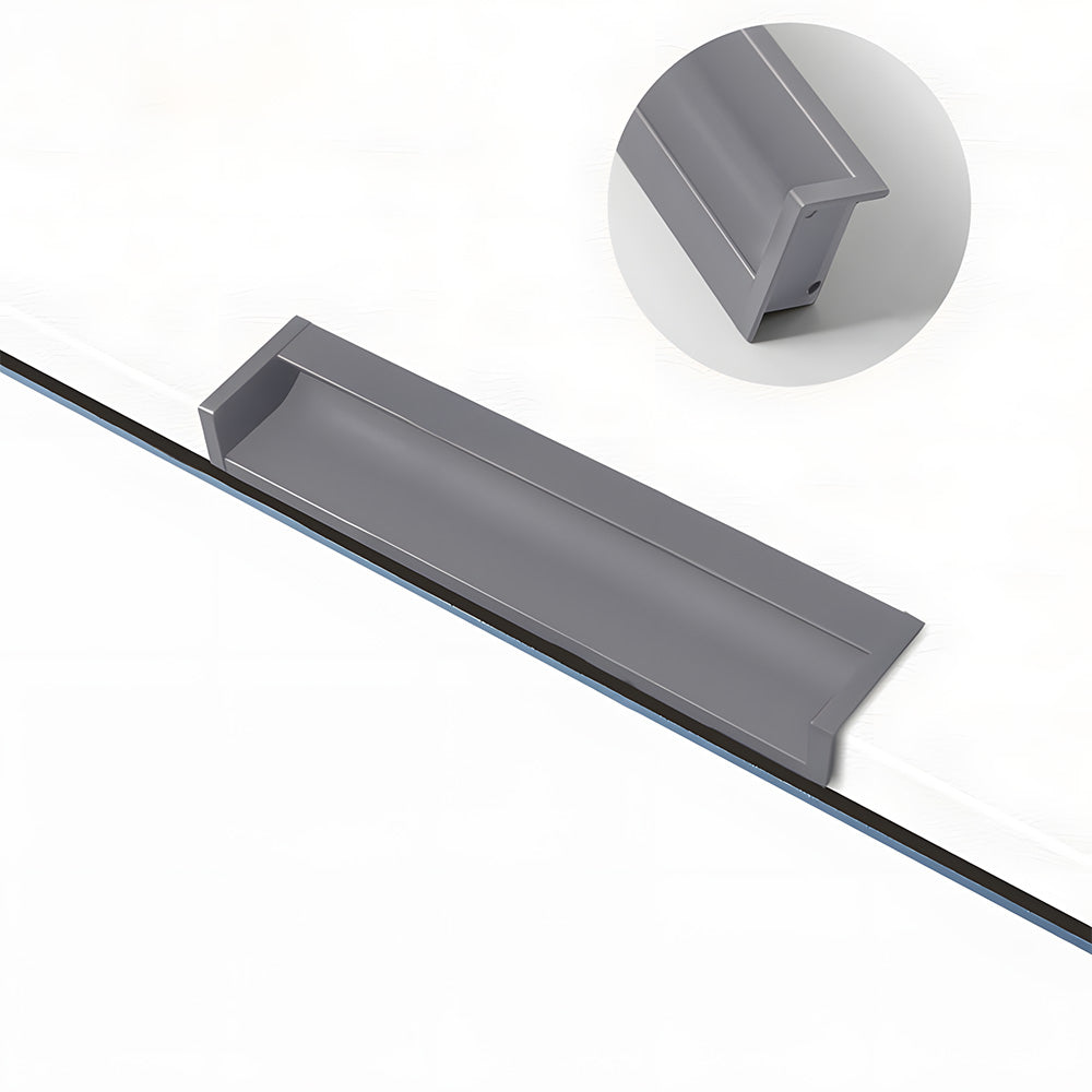 Concealed Recessed Edge Pulls for Cabinets and Drawers