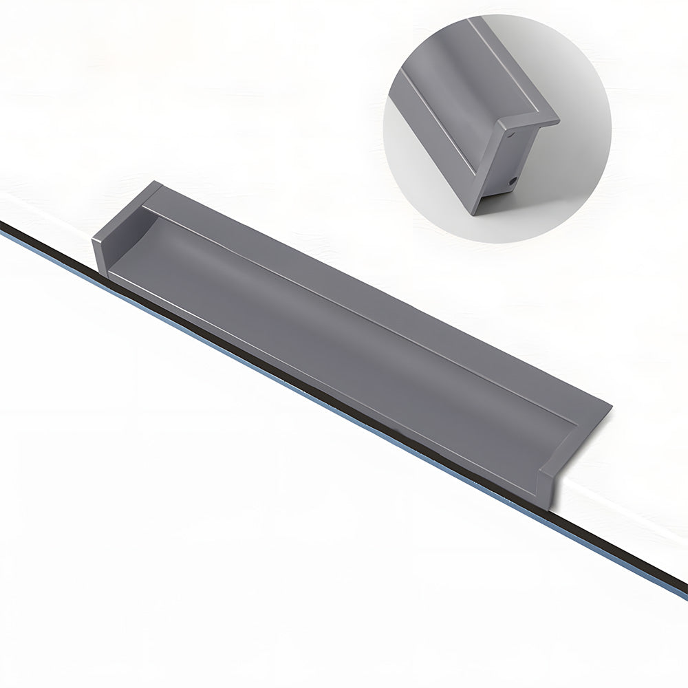 Concealed Recessed Edge Pulls for Cabinets and Drawers
