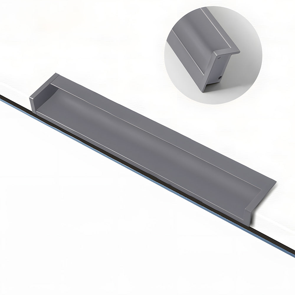 Concealed Recessed Edge Pulls for Cabinets and Drawers