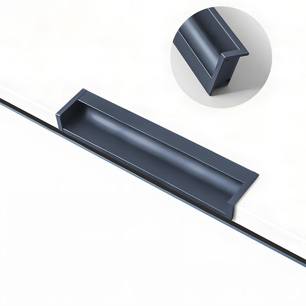 Concealed Recessed Edge Pulls for Cabinets and Drawers
