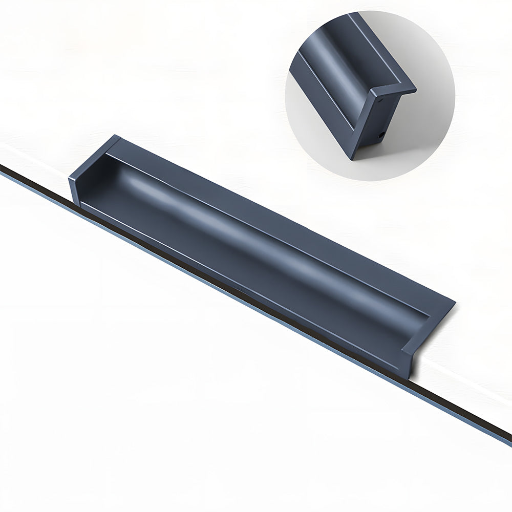 Concealed Recessed Edge Pulls for Cabinets and Drawers