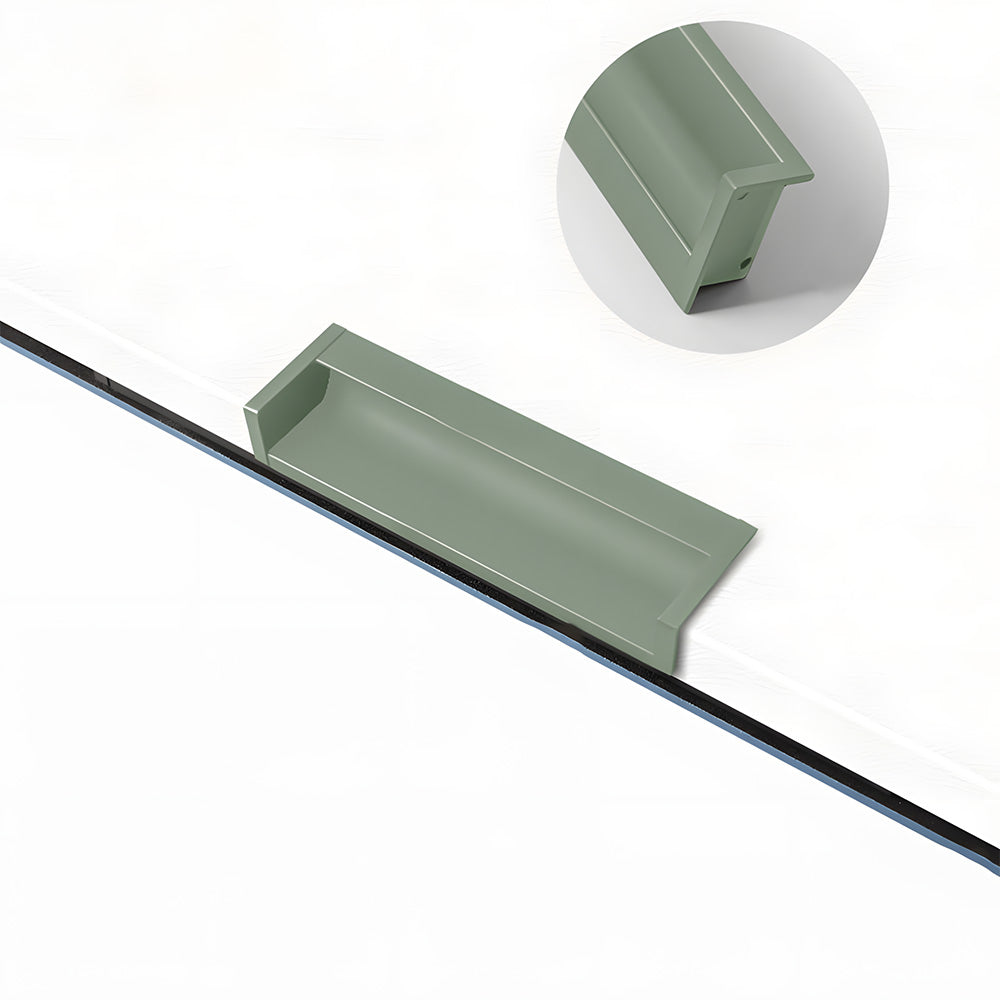 Concealed Recessed Edge Pulls for Cabinets and Drawers