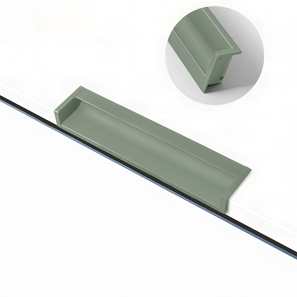 Concealed Recessed Edge Pulls for Cabinets and Drawers