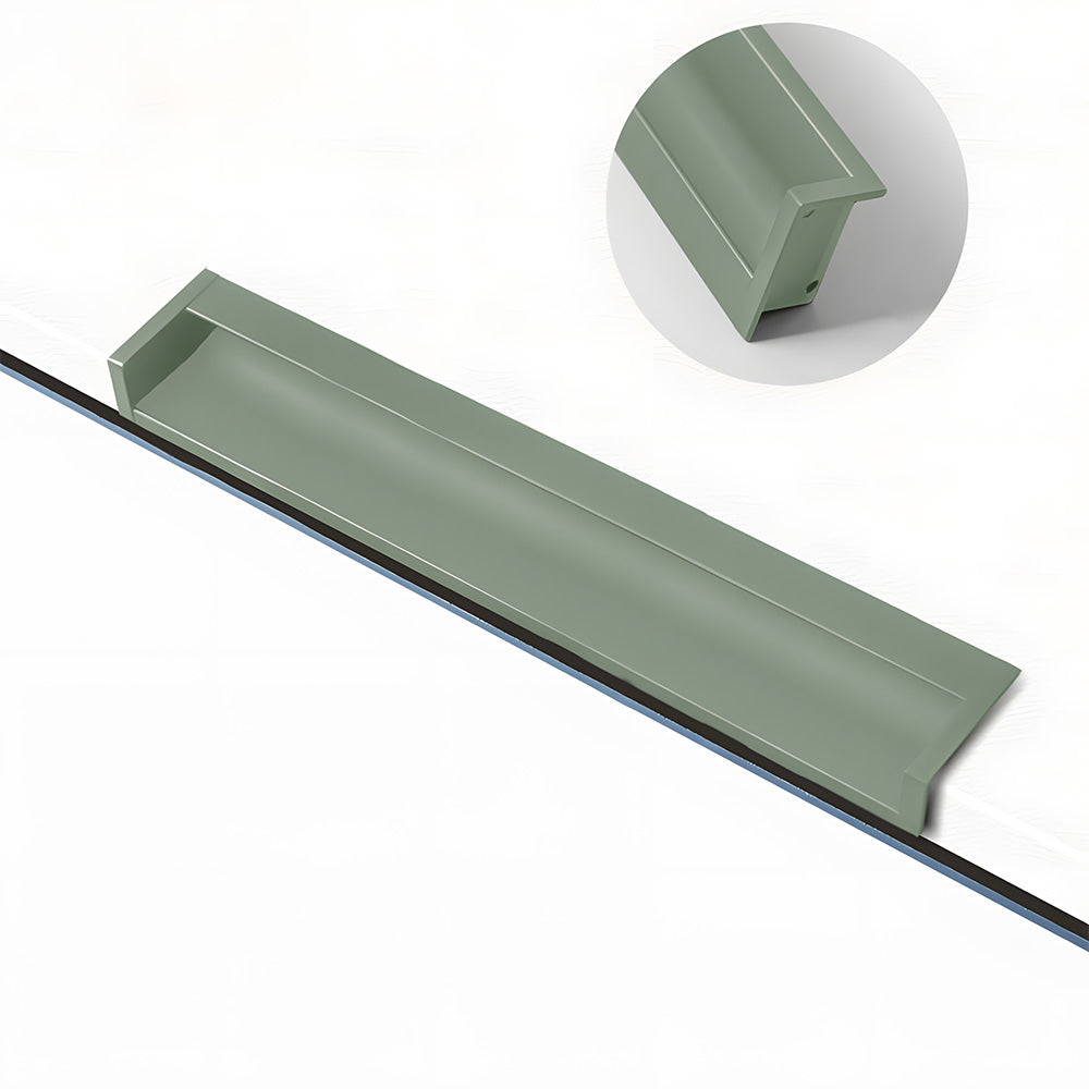 Concealed Recessed Edge Pulls for Cabinets and Drawers