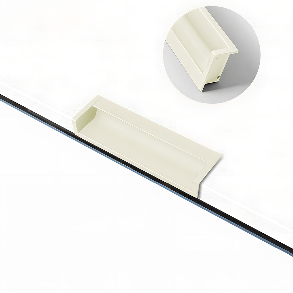 Concealed Recessed Edge Pulls for Cabinets and Drawers