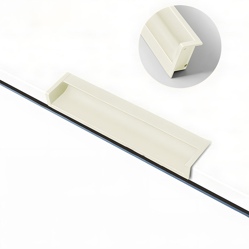 Concealed Recessed Edge Pulls for Cabinets and Drawers