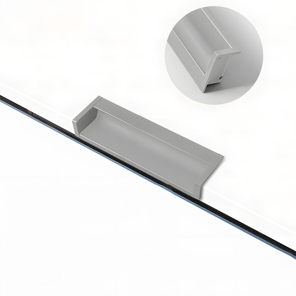 Concealed Recessed Edge Pulls for Cabinets and Drawers