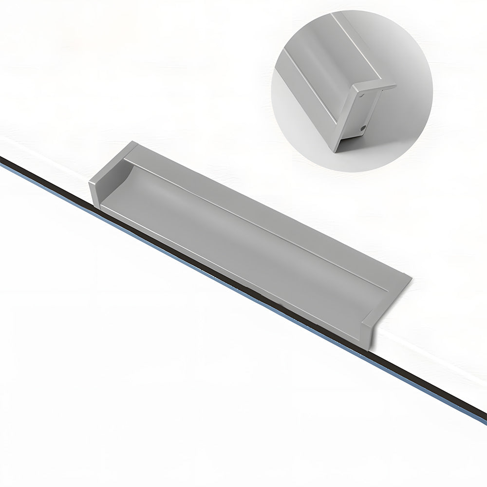 Concealed Recessed Edge Pulls for Cabinets and Drawers