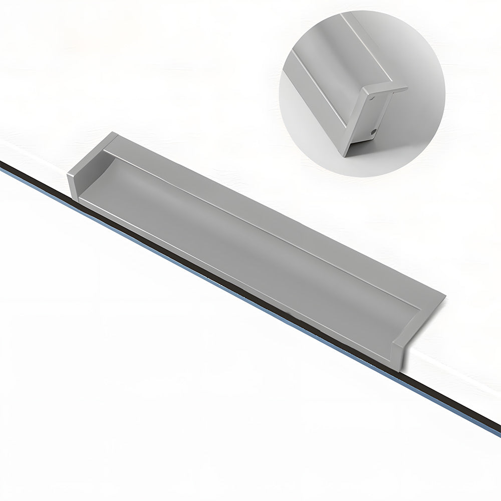 Concealed Recessed Edge Pulls for Cabinets and Drawers