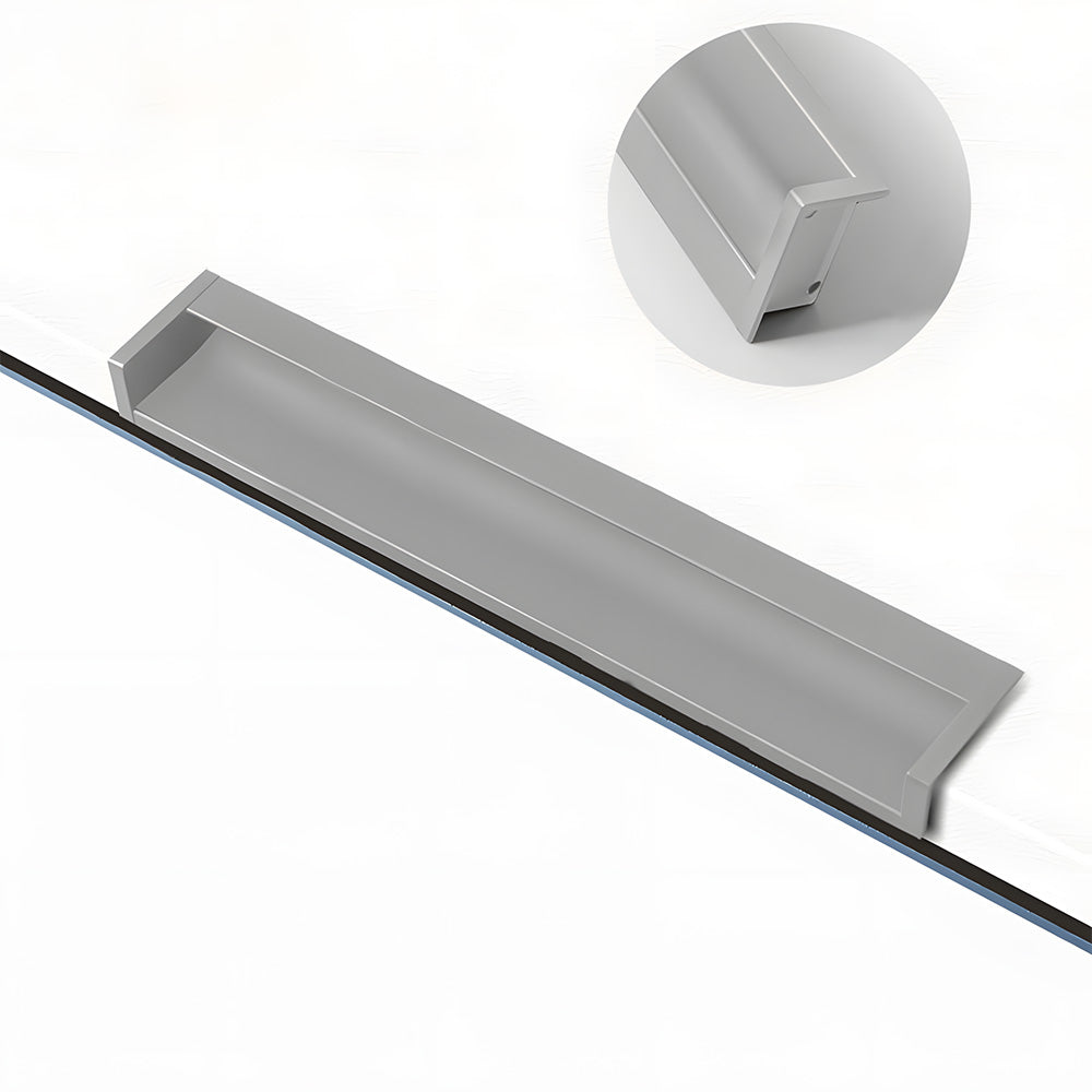 Concealed Recessed Edge Pulls for Cabinets and Drawers