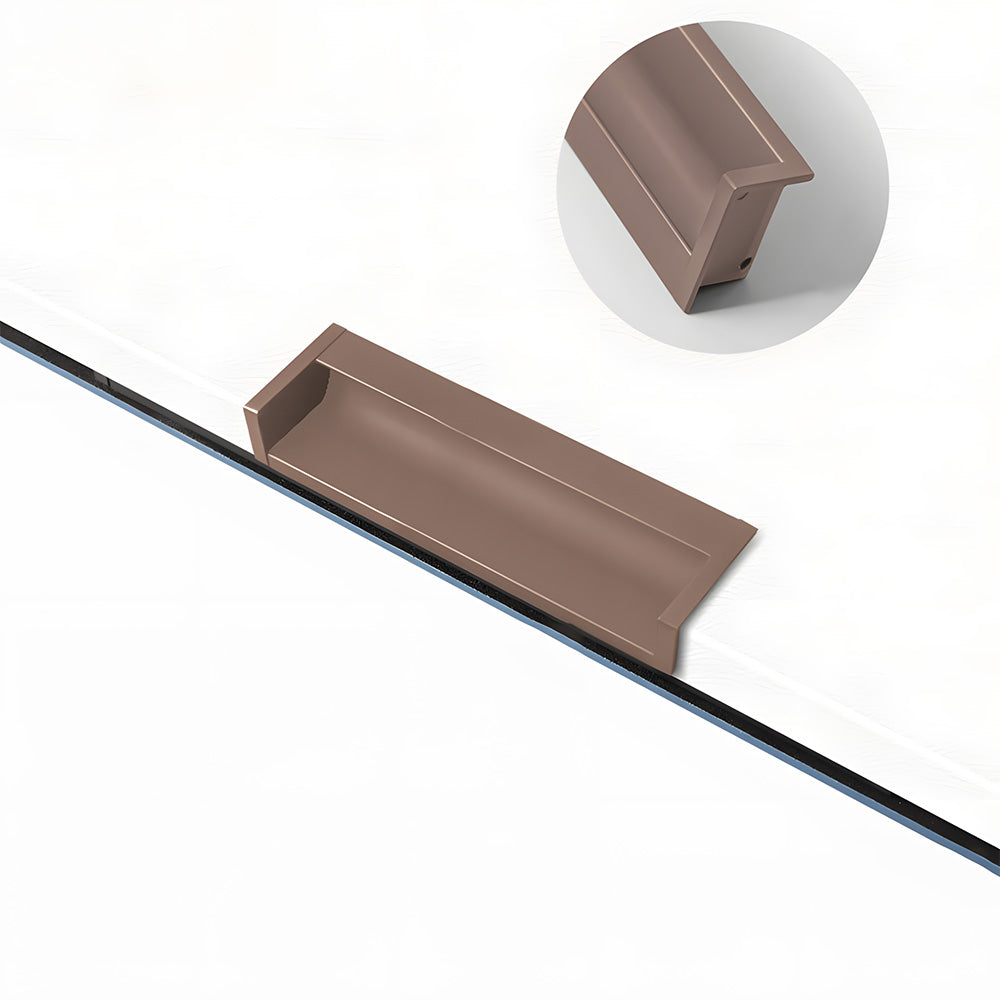 Concealed Recessed Edge Pulls for Cabinets and Drawers