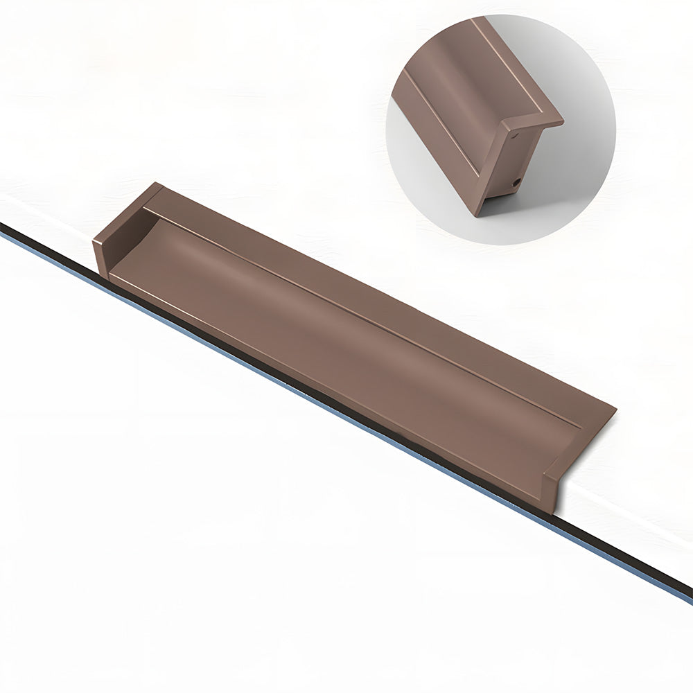 Concealed Recessed Edge Pulls for Cabinets and Drawers