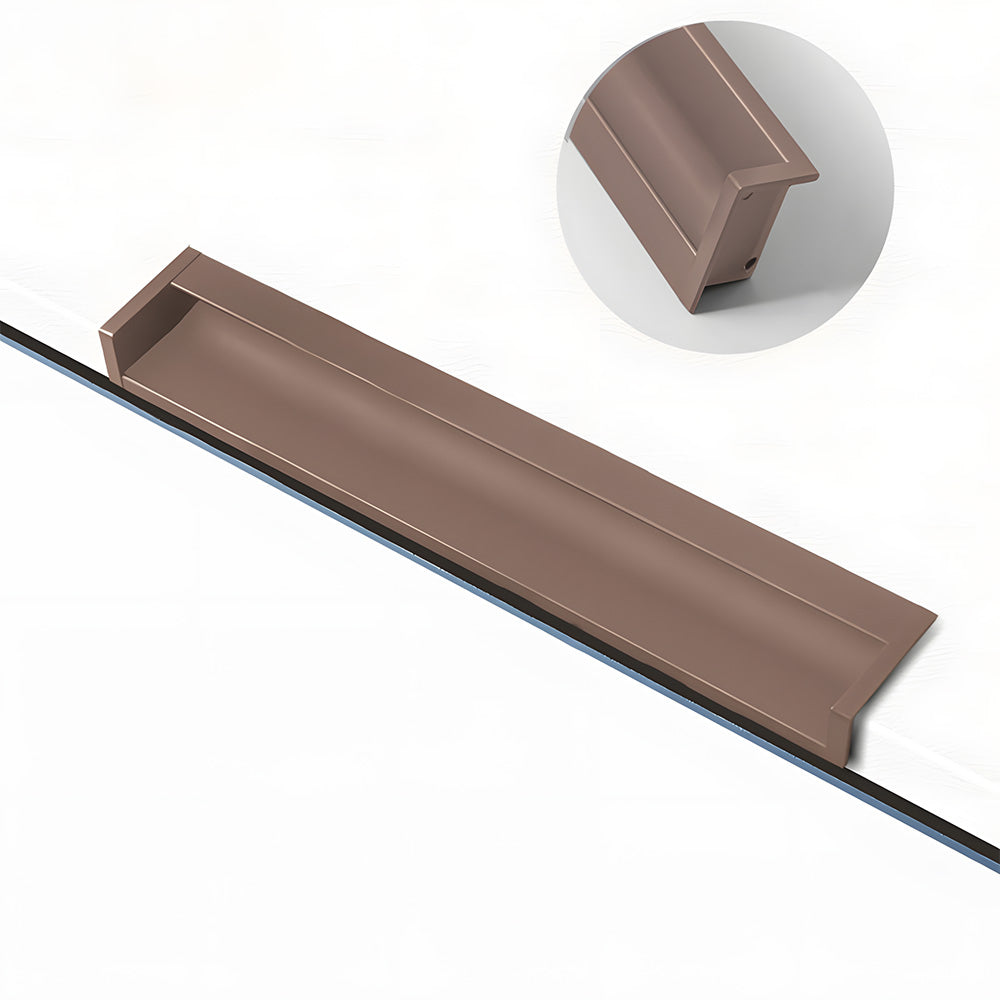 Concealed Recessed Edge Pulls for Cabinets and Drawers