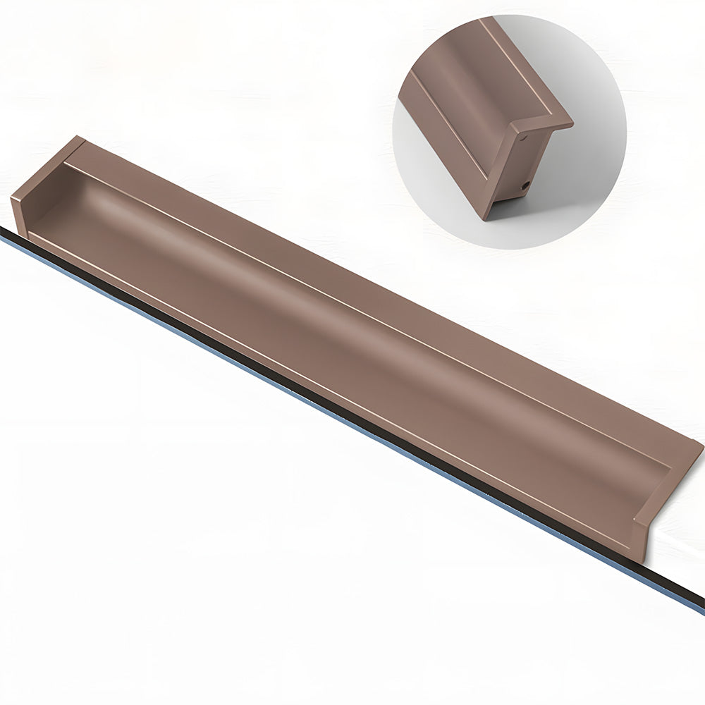 Concealed Recessed Edge Pulls for Cabinets and Drawers