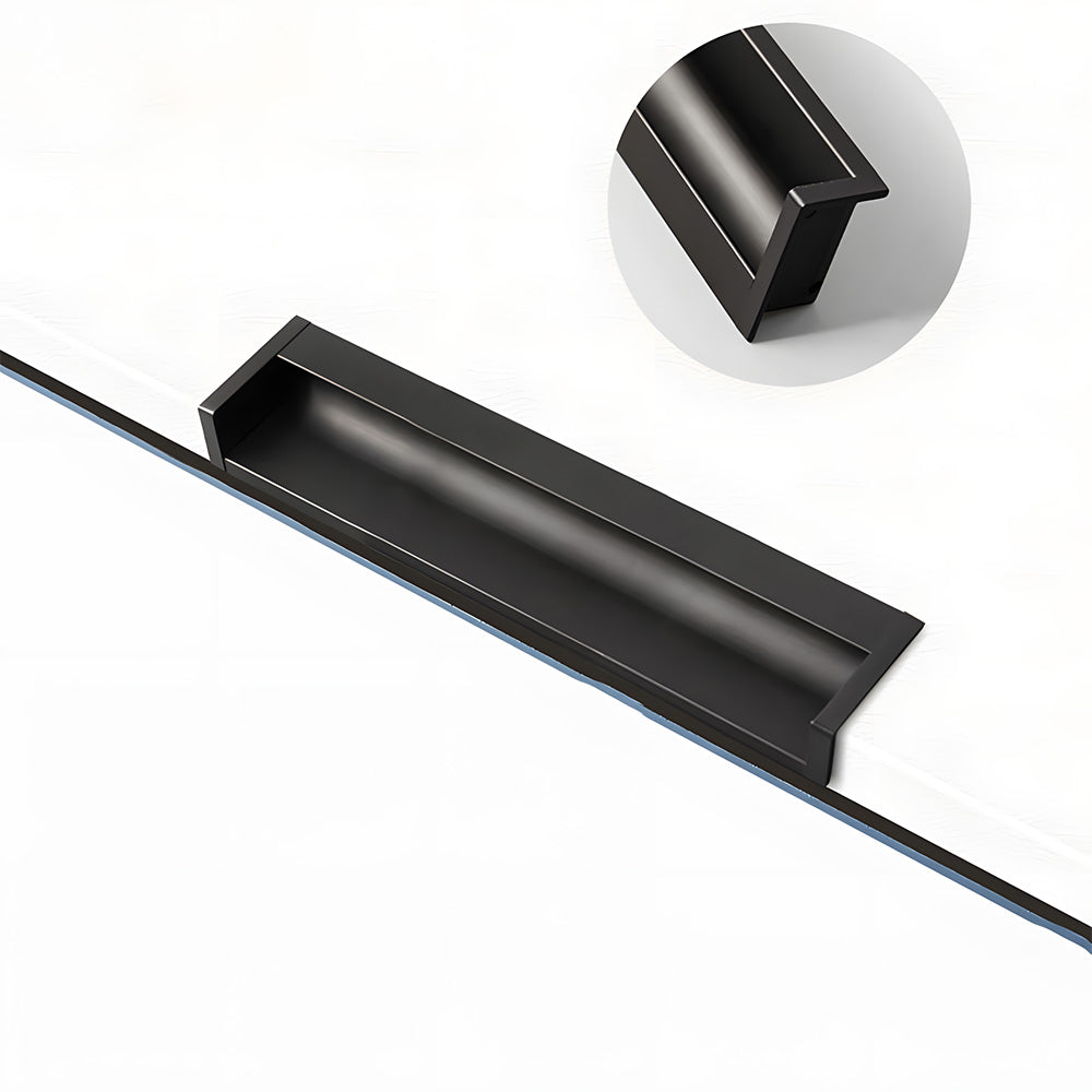 Concealed Recessed Edge Pulls for Cabinets and Drawers