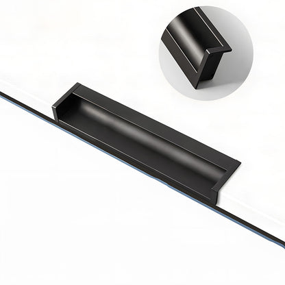 Concealed Recessed Edge Pulls for Cabinets and Drawers