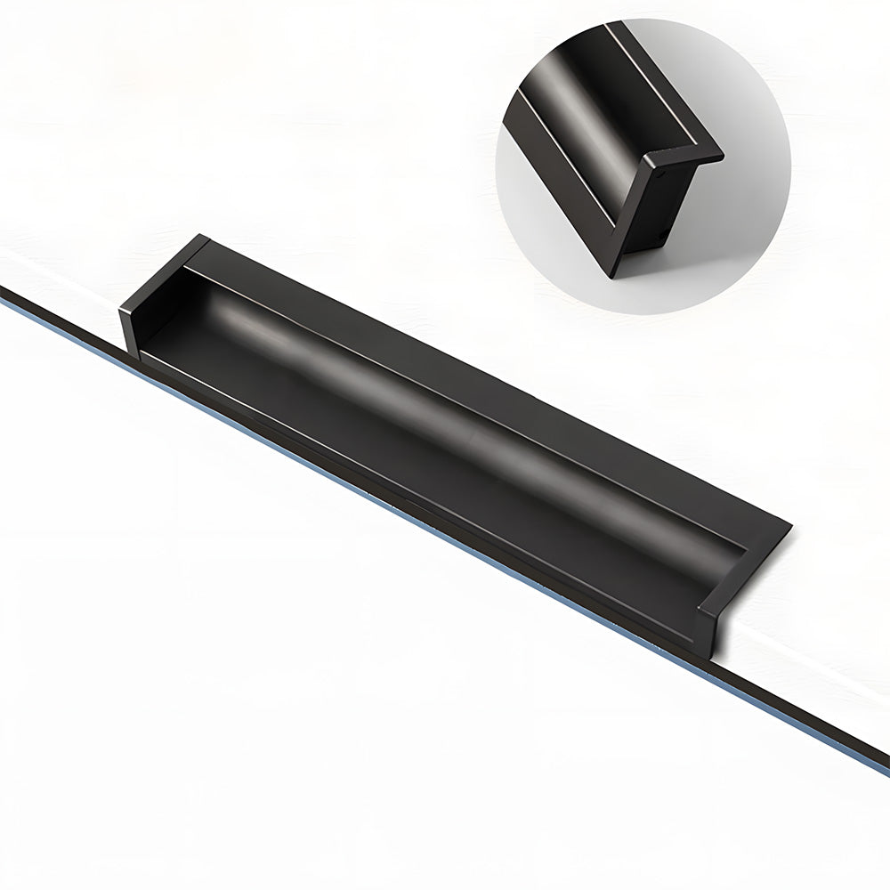 Concealed Recessed Edge Pulls for Cabinets and Drawers
