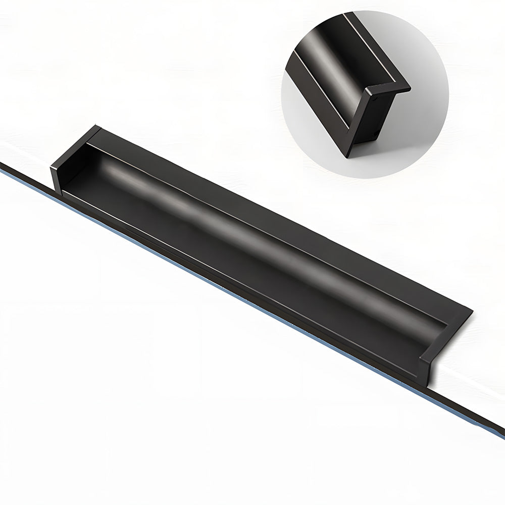 Concealed Recessed Edge Pulls for Cabinets and Drawers