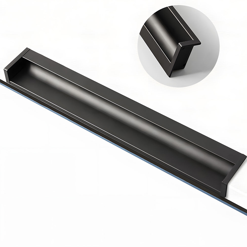 Concealed Recessed Edge Pulls for Cabinets and Drawers