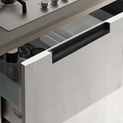 Concealed Recessed Edge Pulls for Cabinets and Drawers