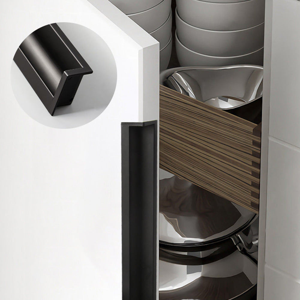 Concealed Recessed Edge Pulls for Cabinets and Drawers