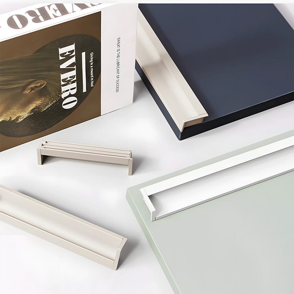 Concealed Recessed Edge Pulls for Cabinets and Drawers
