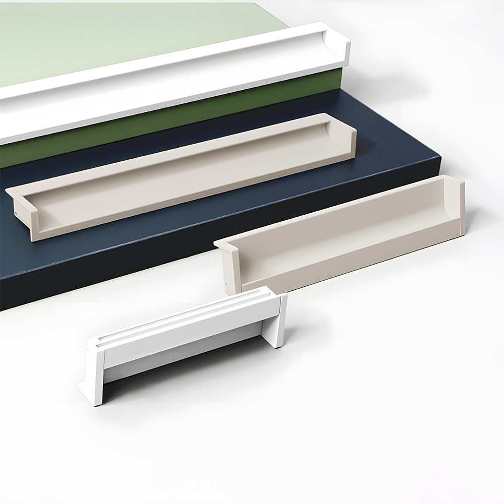 Concealed Recessed Edge Pulls for Cabinets and Drawers