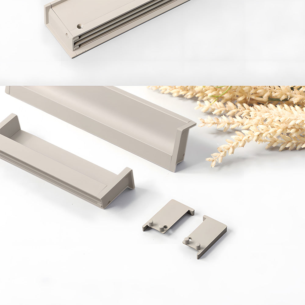Concealed Recessed Edge Pulls for Cabinets and Drawers