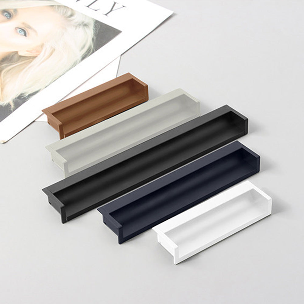 Concealed Recessed Edge Pulls for Cabinets and Drawers