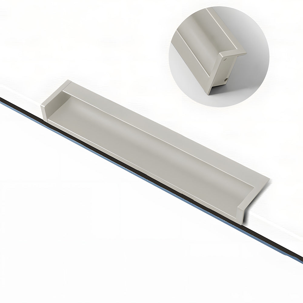 Concealed Recessed Edge Pulls for Cabinets and Drawers