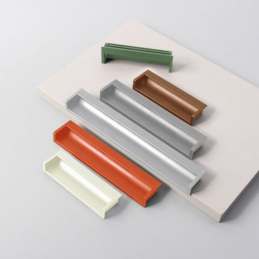 Concealed Recessed Edge Pulls for Cabinets and Drawers