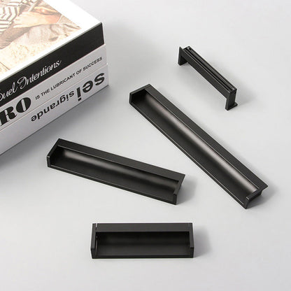 Concealed Recessed Edge Pulls for Cabinets and Drawers
