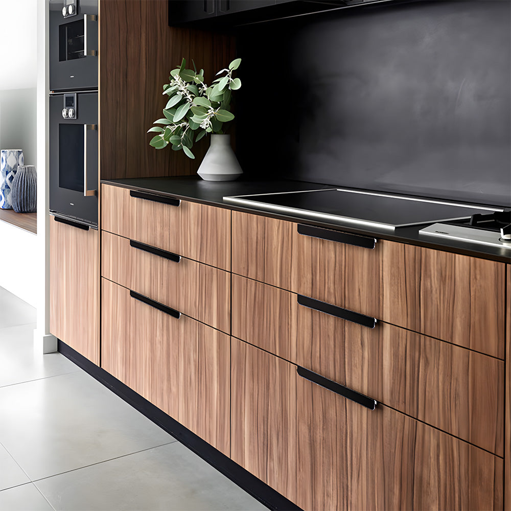Rounded U-Channel Finger Edge Pulls for Cabinets