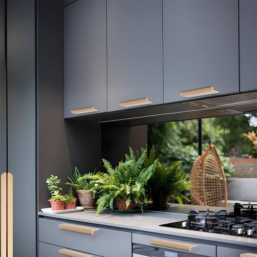 Rounded U-Channel Finger Edge Pulls for Cabinets