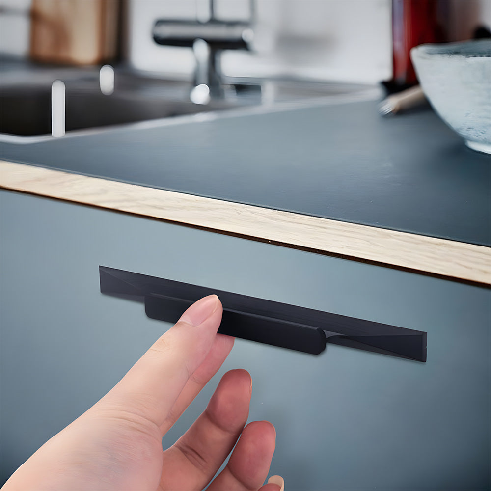 Raised-Grip Finger Edge Pulls for Cabinets and Drawers
