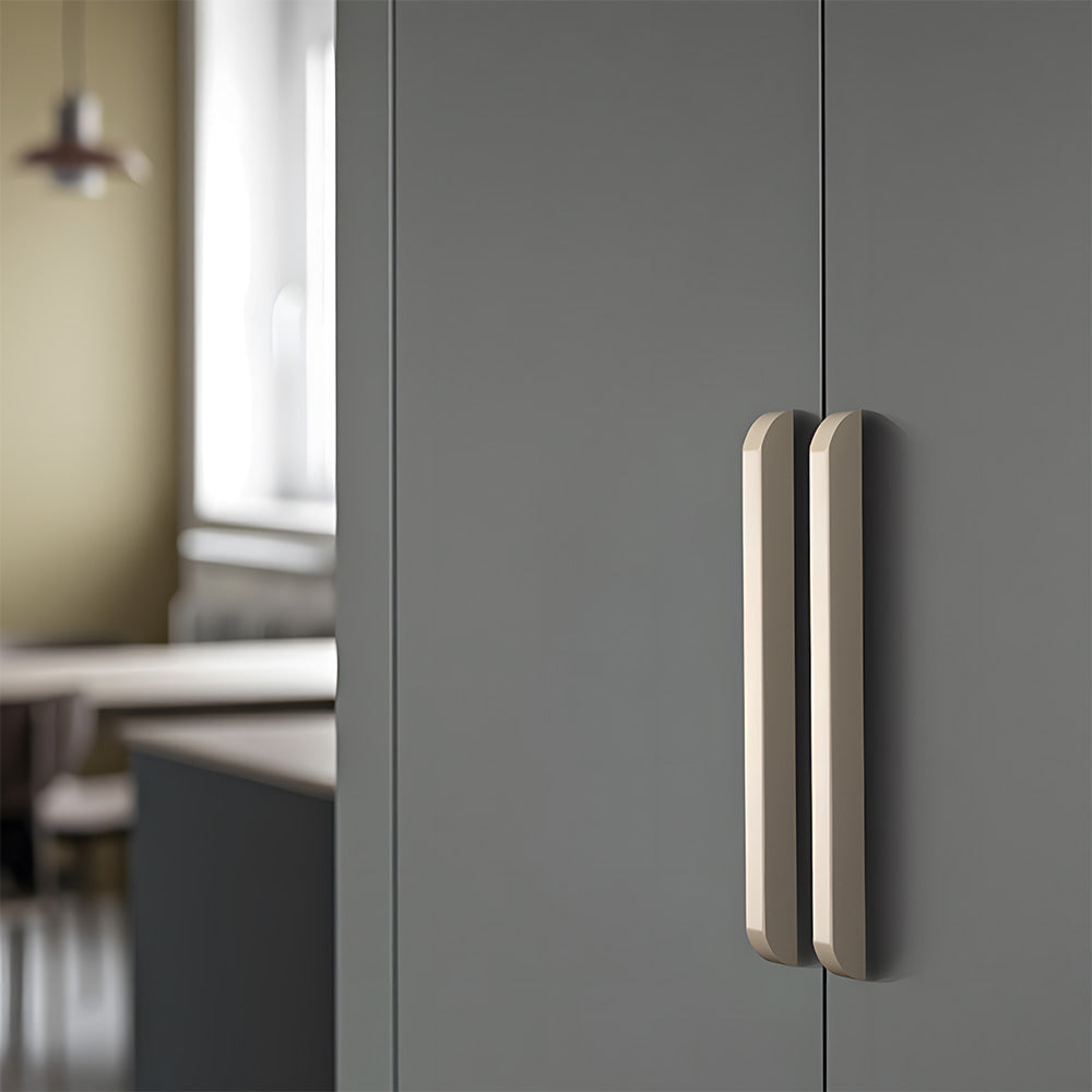 Rounded Low-Profile Cabinet Pulls with Soft Curved Ends