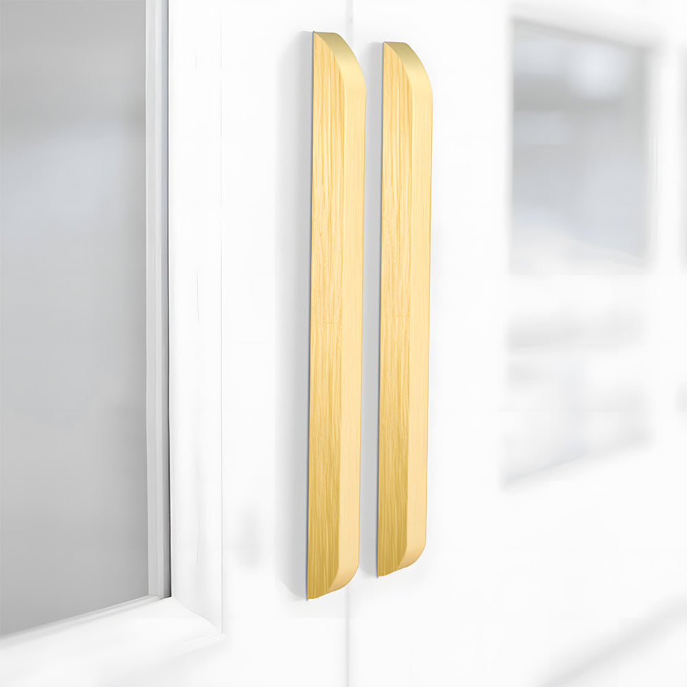 Rounded Low-Profile Cabinet Pulls with Soft Curved Ends
