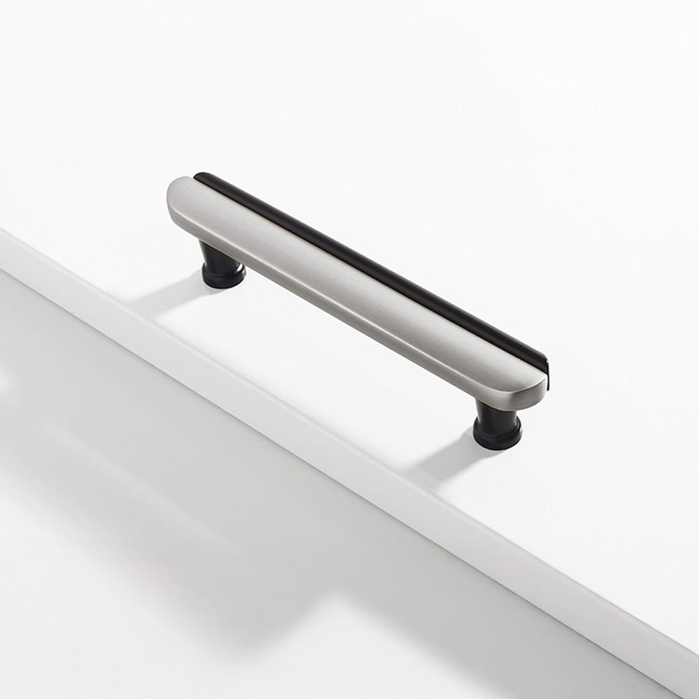Modern Two-Tone Arc Cabinet Pulls and Matching Knobs