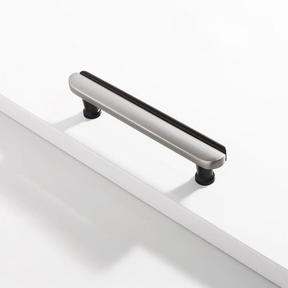 Modern Two-Tone Arc Cabinet Pulls and Matching Knobs