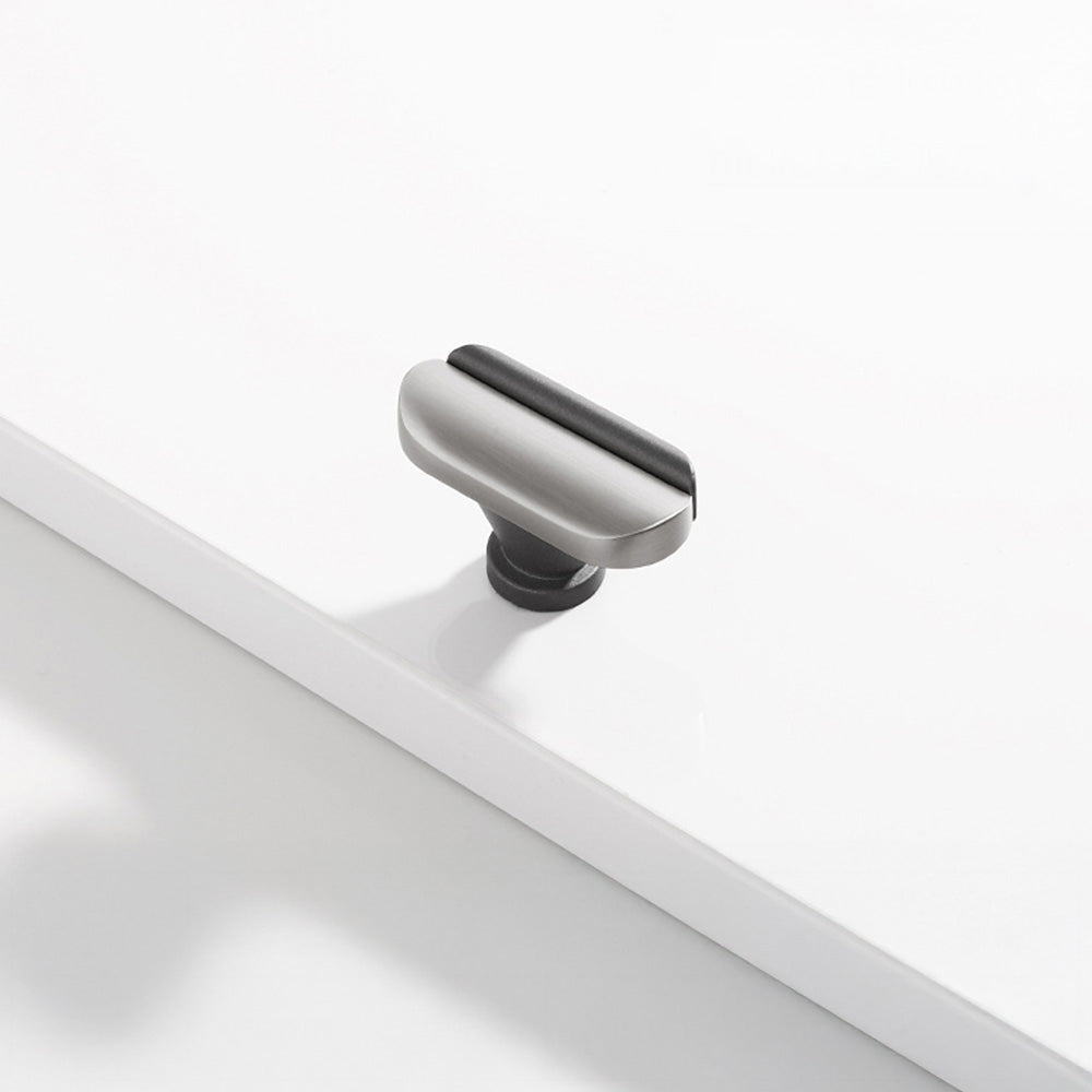 Modern Two-Tone Arc Cabinet Pulls and Matching Knobs