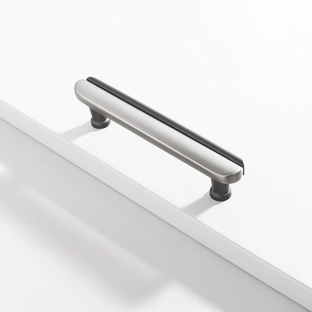 Modern Two-Tone Arc Cabinet Pulls and Matching Knobs