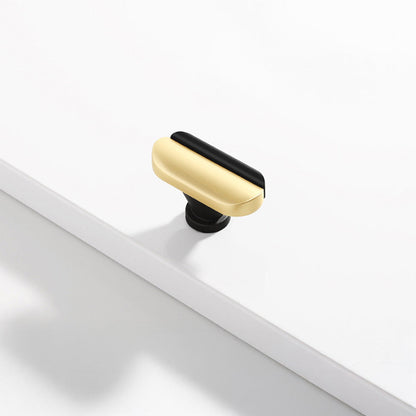Modern Two-Tone Arc Cabinet Pulls and Matching Knobs